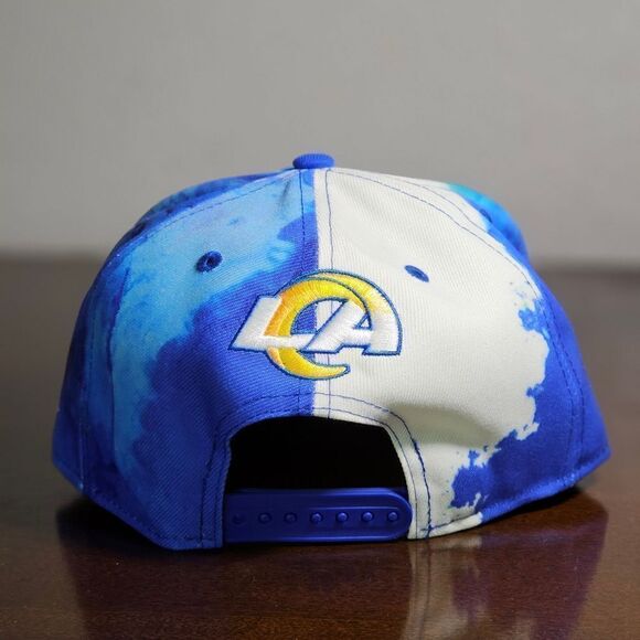 Los Angeles Rams New Era Sideline Ink Dye Snapback Cap Blue White 9Fifty 950 New - Picture 10 of 10